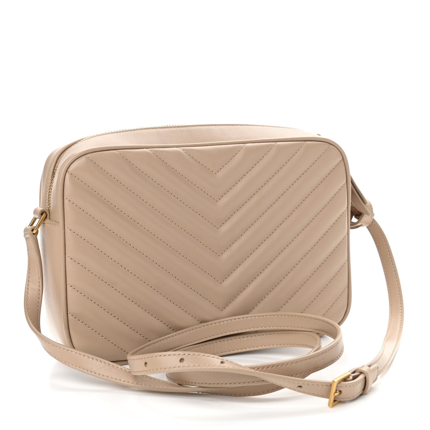 Calfskin Matelasse Monogram Lou Camera Bag Dark Beige