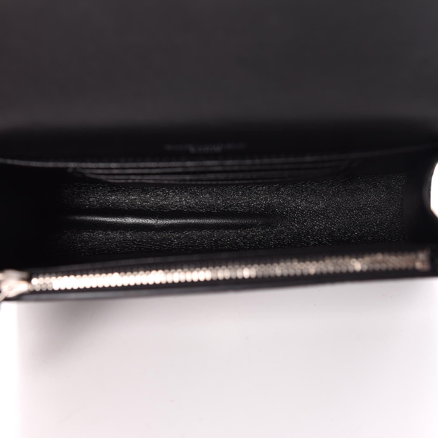 Saint Laurent Calfskin Crocodile Embossed Monogram Kate Belt Bag Black 5 of 10