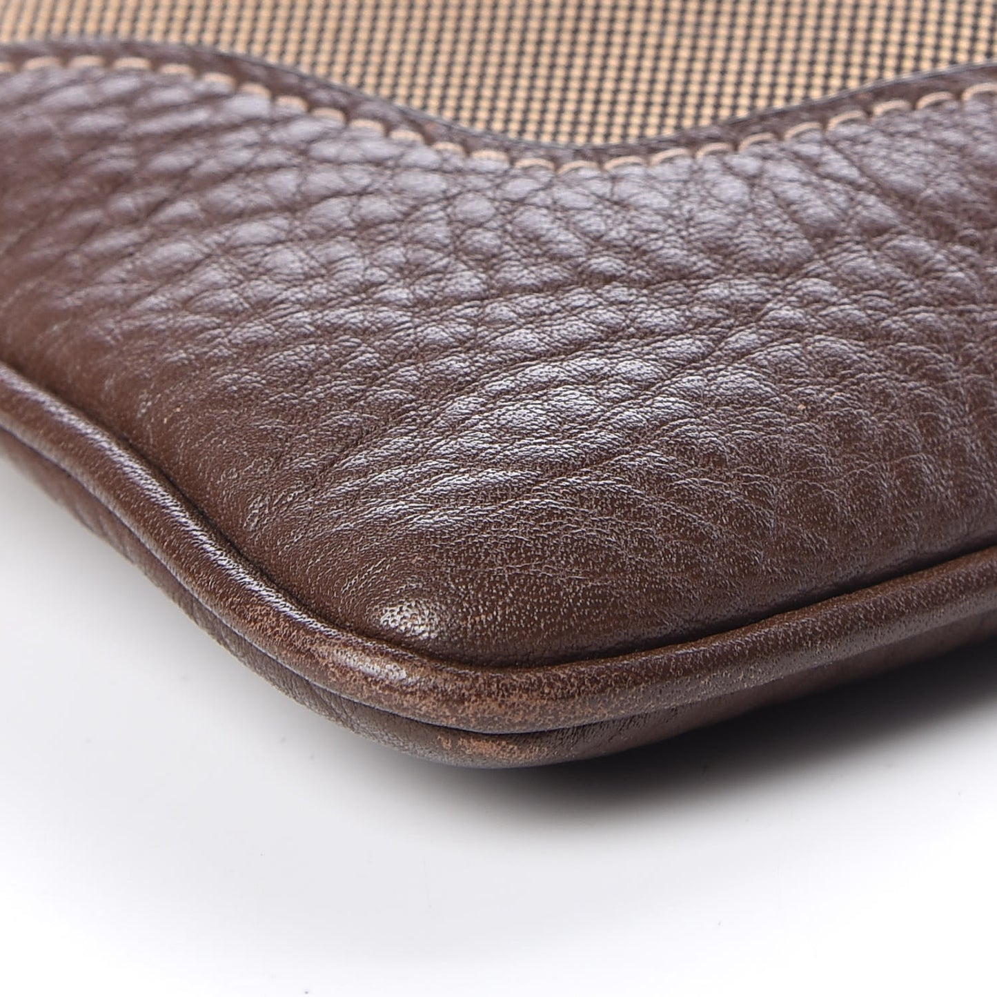 Jacquard Logo Small Flat Messenger Bag Brown