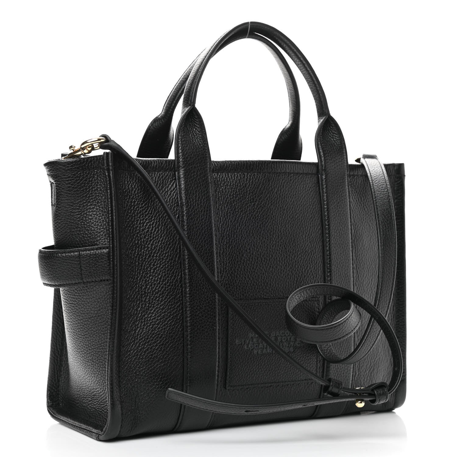 Marc Jacobs Grained Calfskin Medium The Tote Bag Black 2 of 9