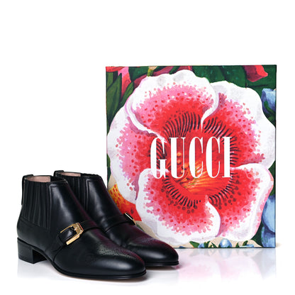 Gucci Waxed Calfskin Womens Ankle Boots 37 Black 14 of 14