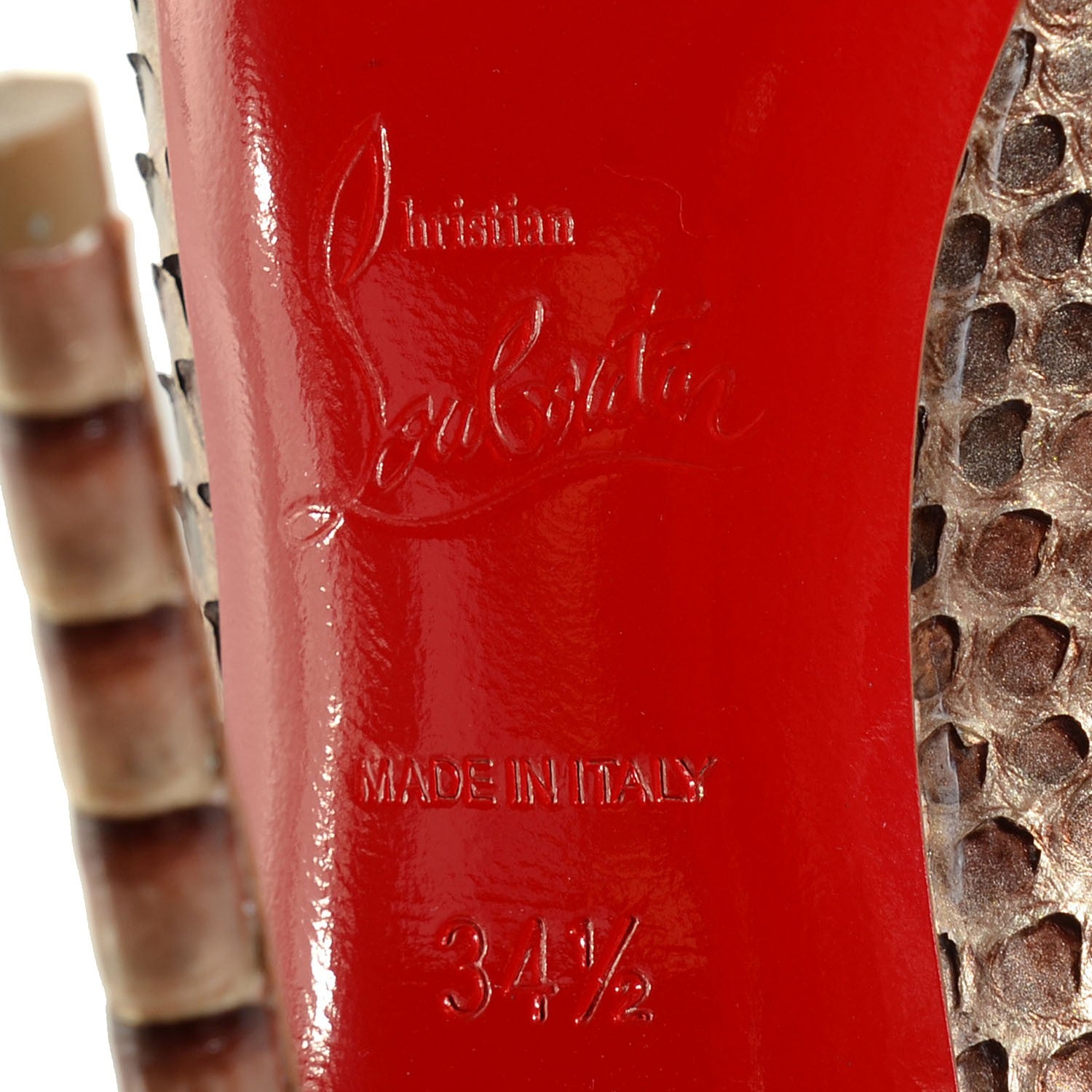 Christian Louboutin Python Armure So Kate 120 Pumps 34.5 Lichen 6 of 7