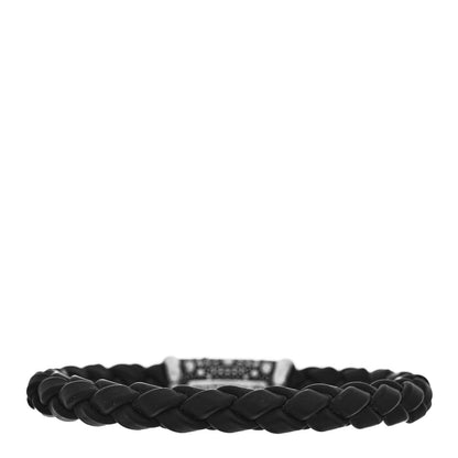 David Yurman Sterling Silver Rubber 8mm Weave Bracelet Black 2 of 3