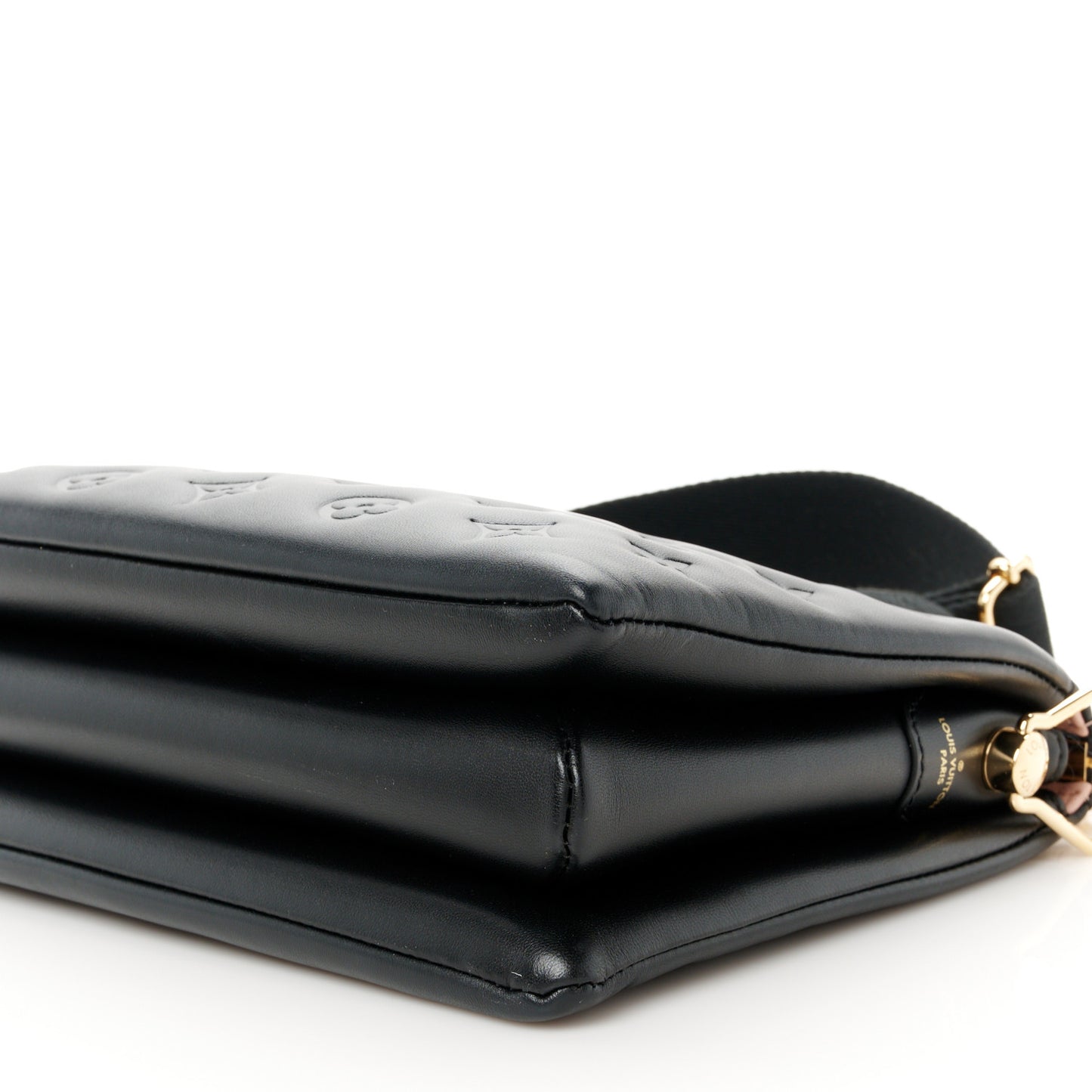 Lambskin Embossed Monogram Coussin PM Black