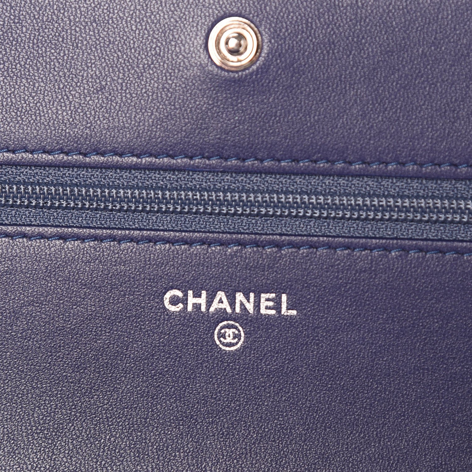 Chanel Lambskin Quilted Degrade Wallet On Chain WOC Purple White 6 of 12