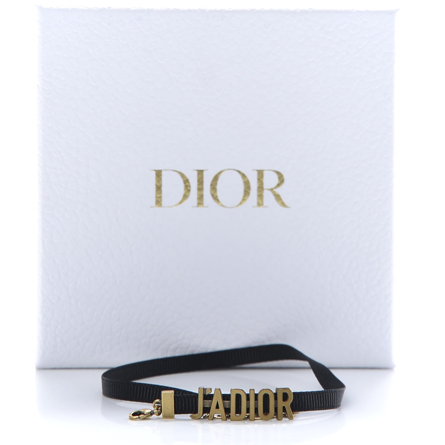 Christian Dior Grosgrain Ribbon J'Adior Logo Choker Necklace Black 5 of 5