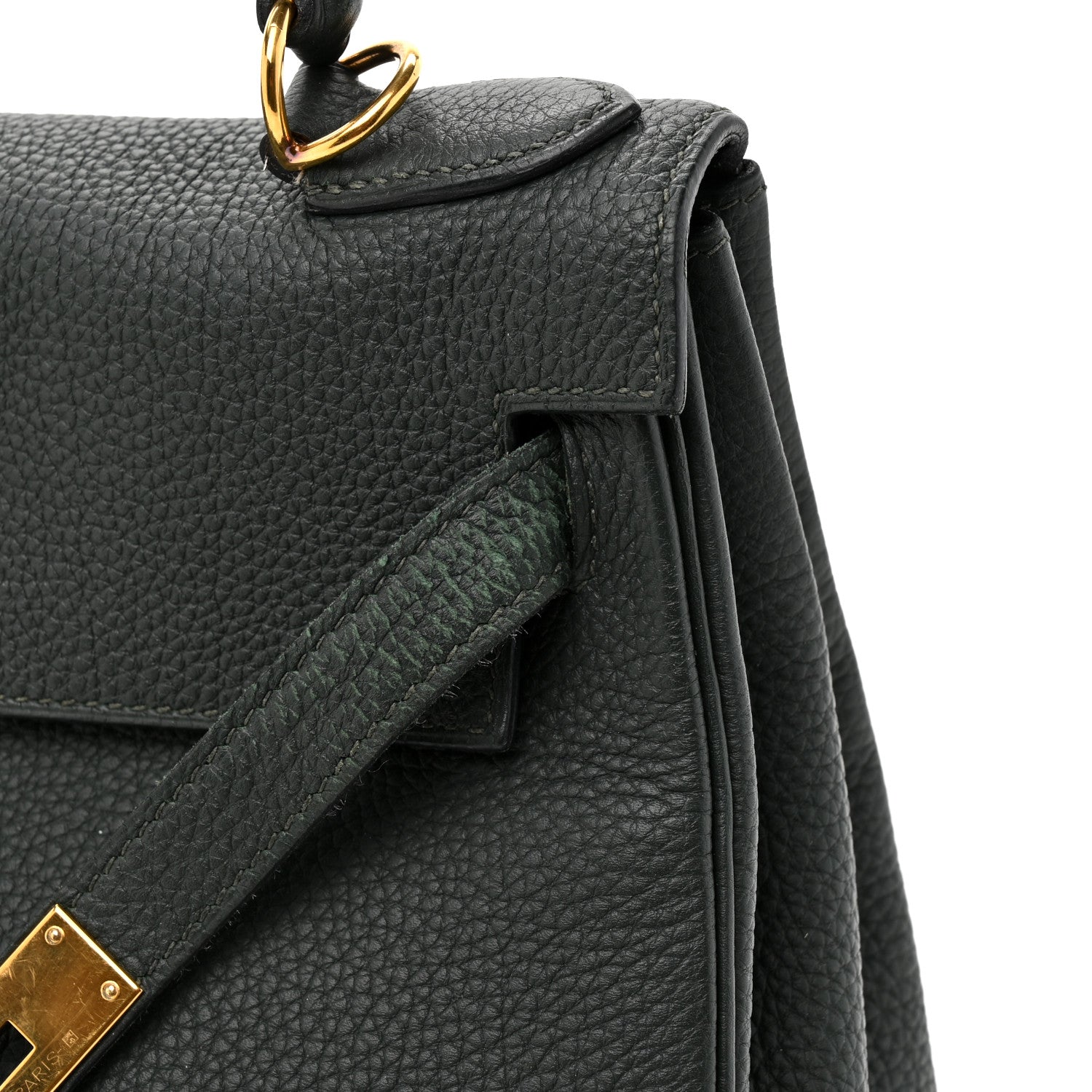 Hermes Togo Kelly Retourne 28 Vert Fonce 15 of 16