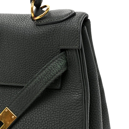 Hermes Togo Kelly Retourne 28 Vert Fonce 15 of 16