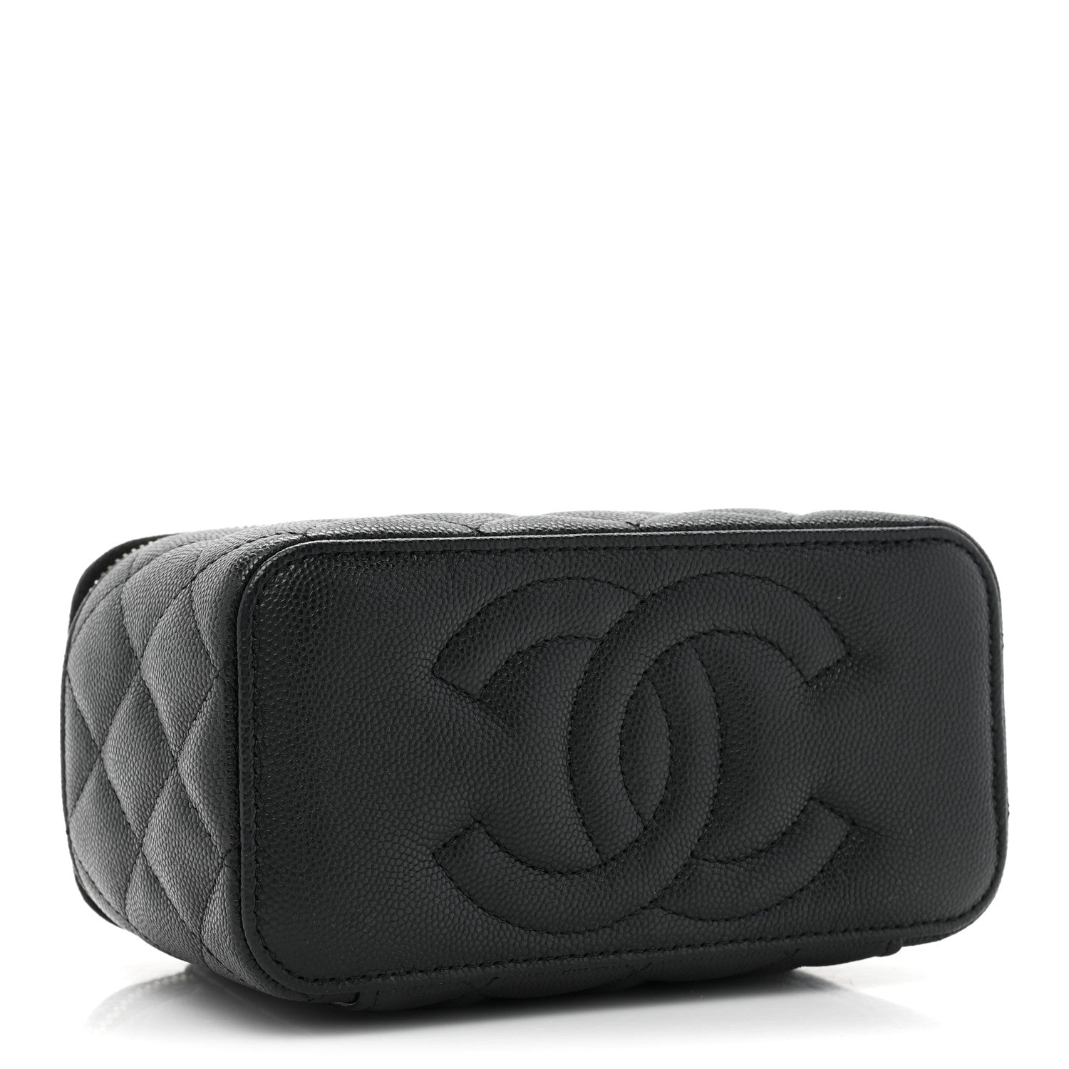 Chanel Caviar Quilted Small Vanity Case With Chain Black 4 of 11
