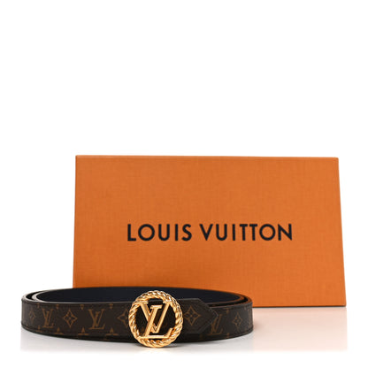 Louis Vuitton Monogram LV Circle Nautical 20mm Reversible Belt 90 36 Black 4 of 4