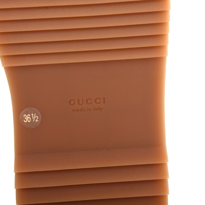 Gucci New Denim GG Monogram Angelina Platform 55mm Slide Sandals 36.5 Blue Tea 9 of 10