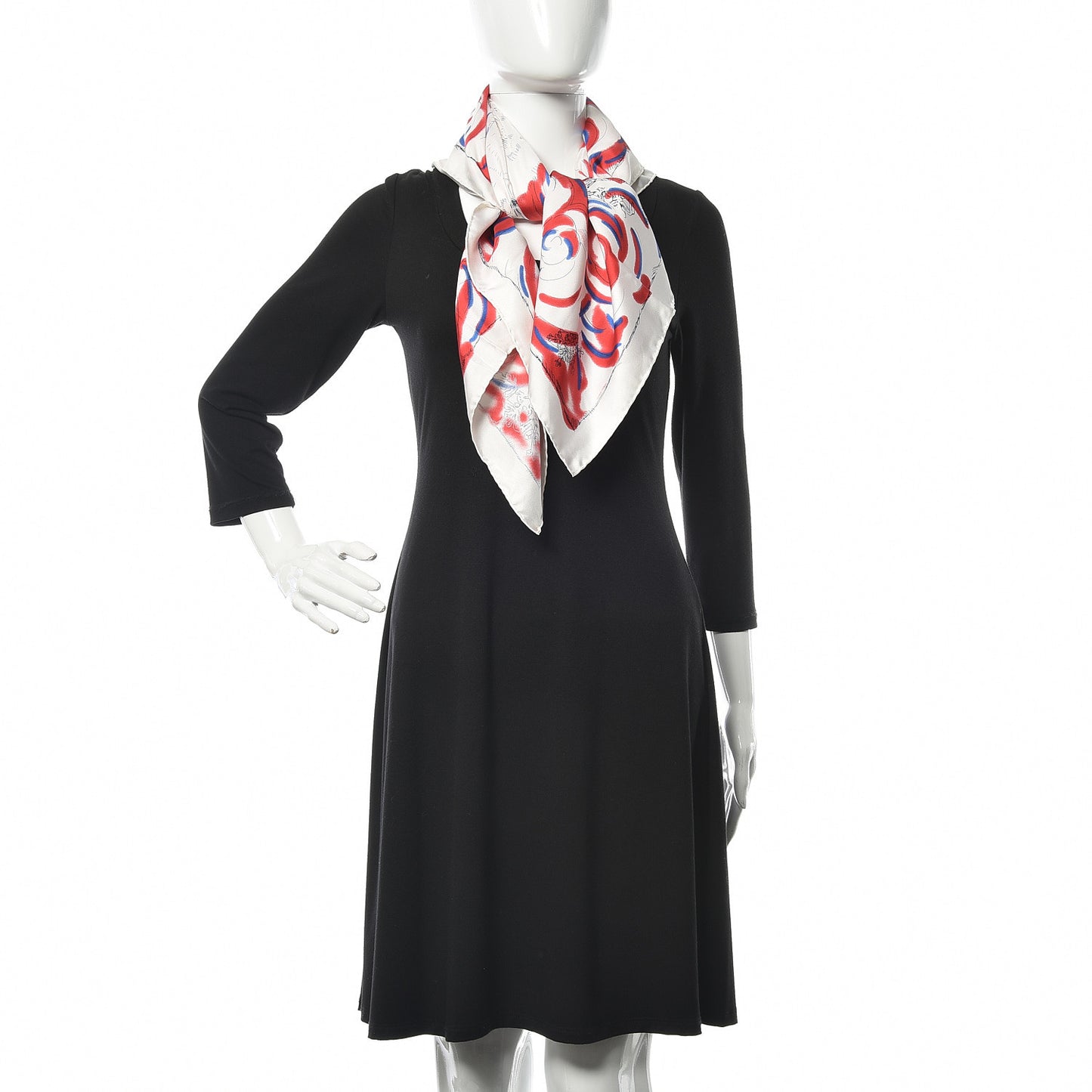 Silk Polar Bear Scarf Red
