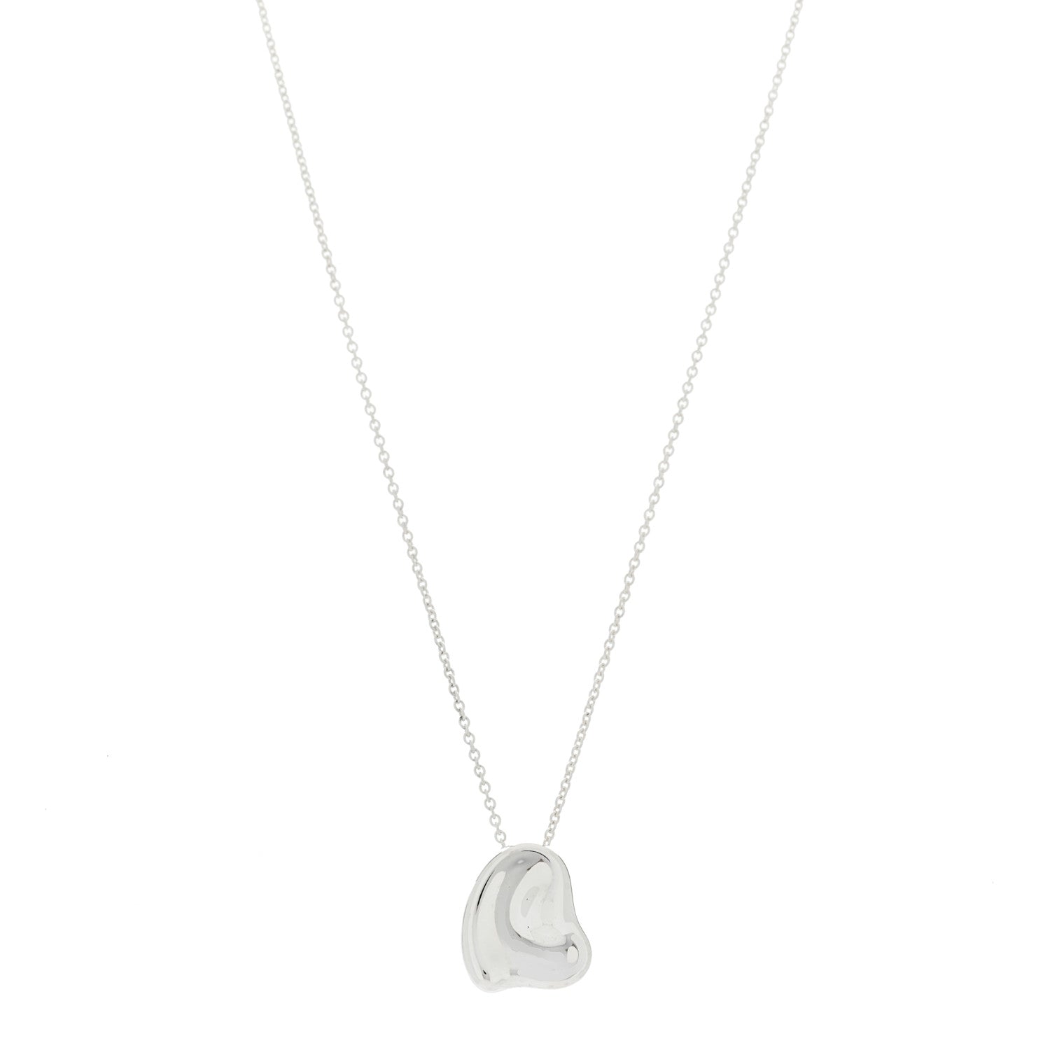 Tiffany Sterling Silver Elsa Peretti Full Heart Pendant Necklace 1 of 5