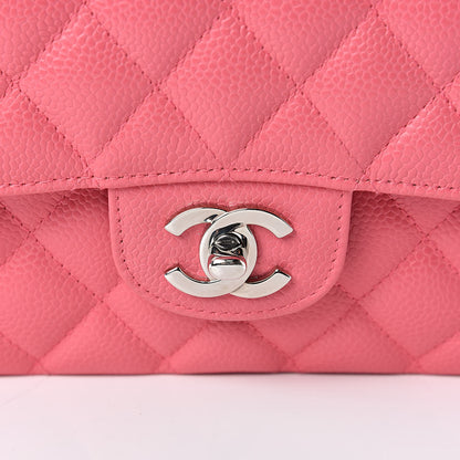 Chanel Caviar Quilted Medium Double Flap Dark Pink 10 of 11