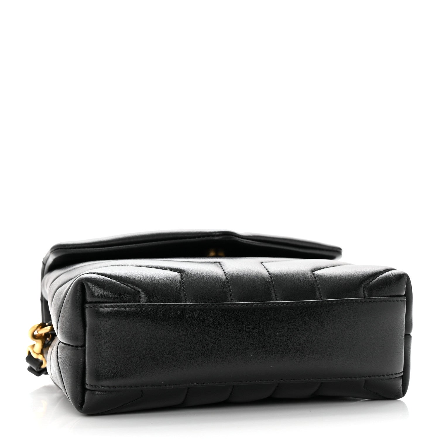 Saint Laurent Calfskin Y Quilted Monogram Toy Loulou Crossbody Bag Black 4 of 19