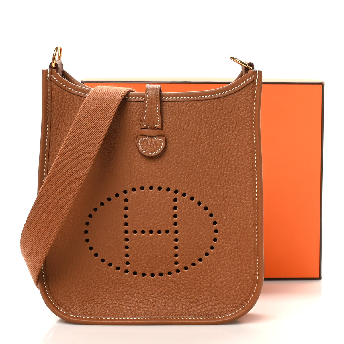 Hermes Taurillon Clemence Evelyne TPM Gold 11 of 11