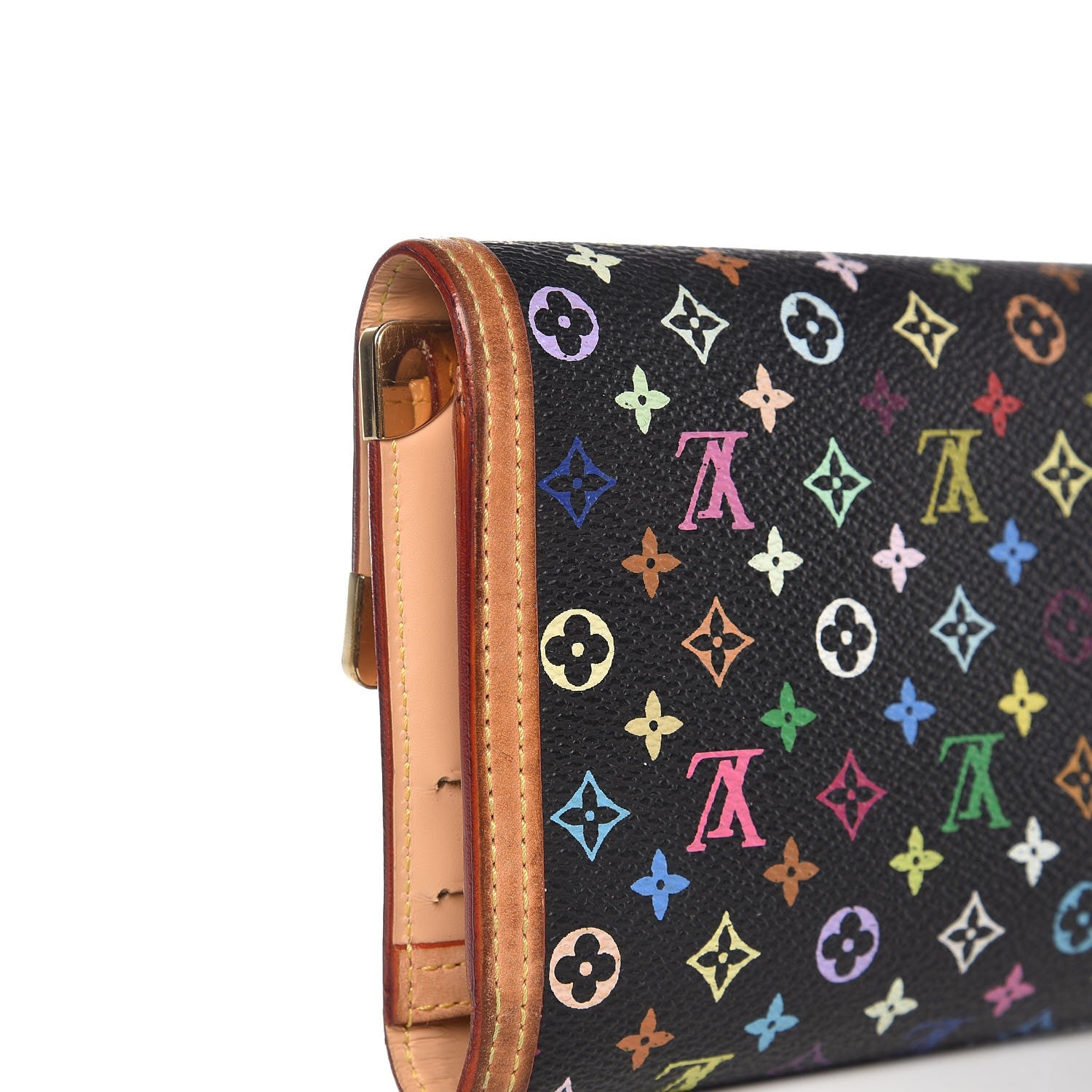 Louis Vuitton Monogram Multicolor Porte Tresor International Wallet Black 14 of 14