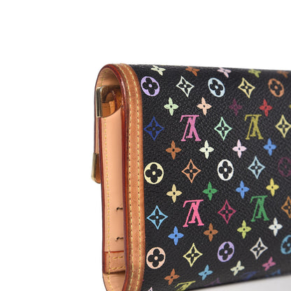 Louis Vuitton Monogram Multicolor Porte Tresor International Wallet Black 14 of 14