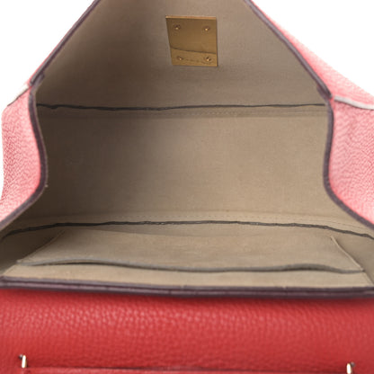 Chloe Grained Lambskin Drew Shoulder Bag Plaid Red 5 of 10
