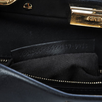 Fendi Nappa Mini Peekaboo Iconic Satchel Black 8 of 9