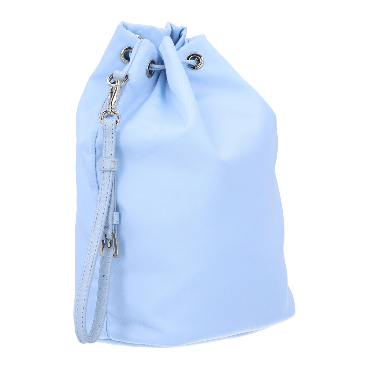Prada Re-Nylon Saffiano Vela Bucket Wristlet Celeste 3 of 11