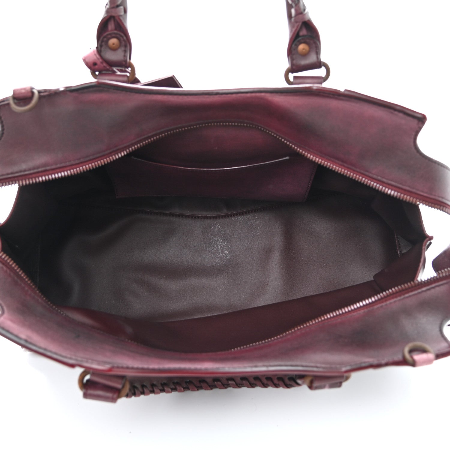 Balenciaga Used Calfskin Rust Hardware Neo Classic City Burgundy 4 of 21