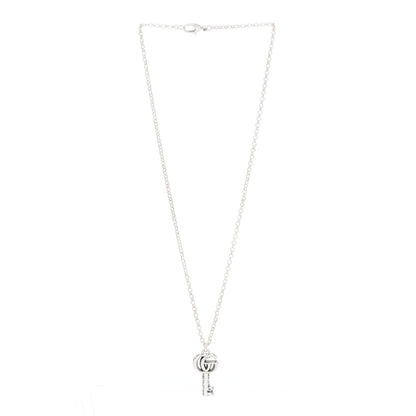 Gucci Sterling Silver Double G Key Pendant Necklace 2 of 5