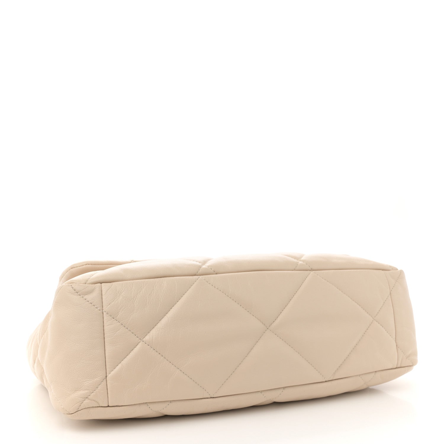 Chanel Goatskin Quilted Maxi Chanel 19 Flap Beige 4 of 14