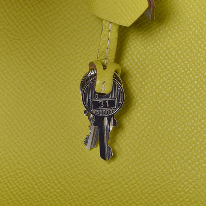 Hermes Epsom Candy Birkin 35 Lime Gris Perle 32 of 33