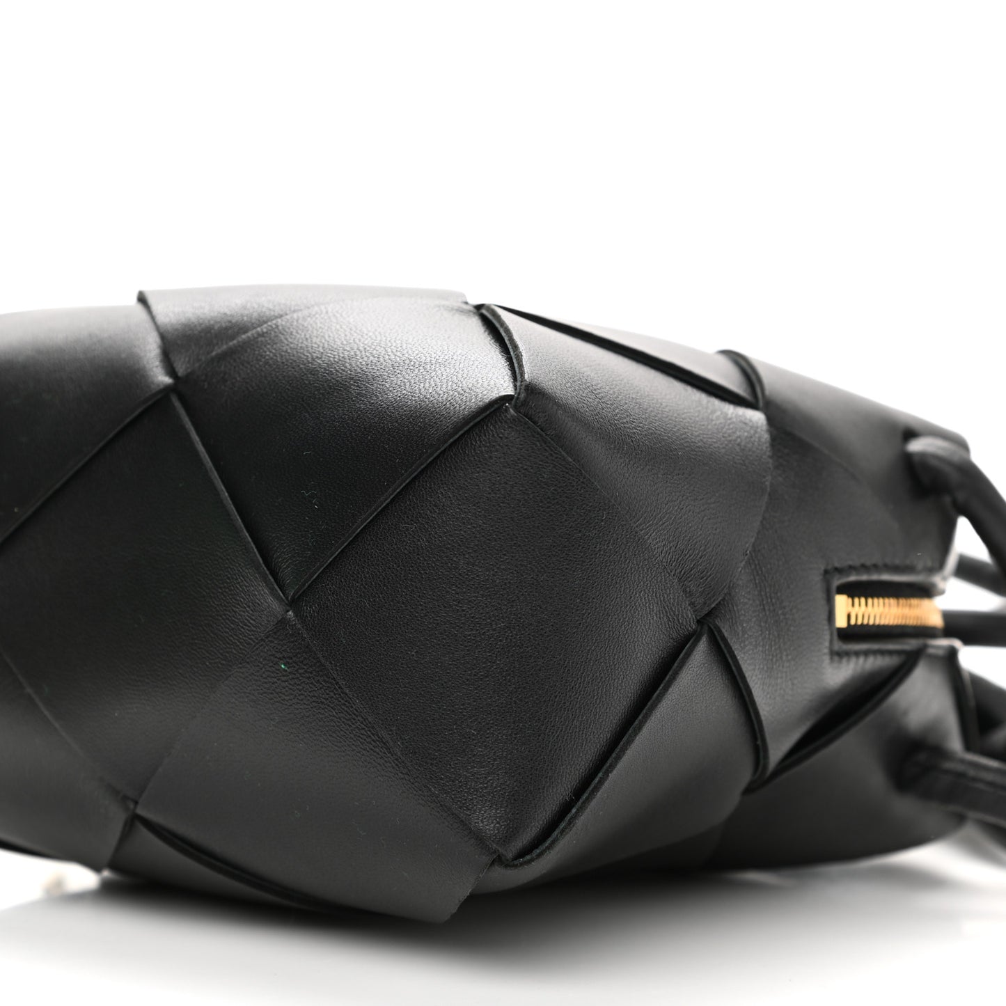 Lambskin Maxi Intrecciato Mini Cassette Camera Bag Black