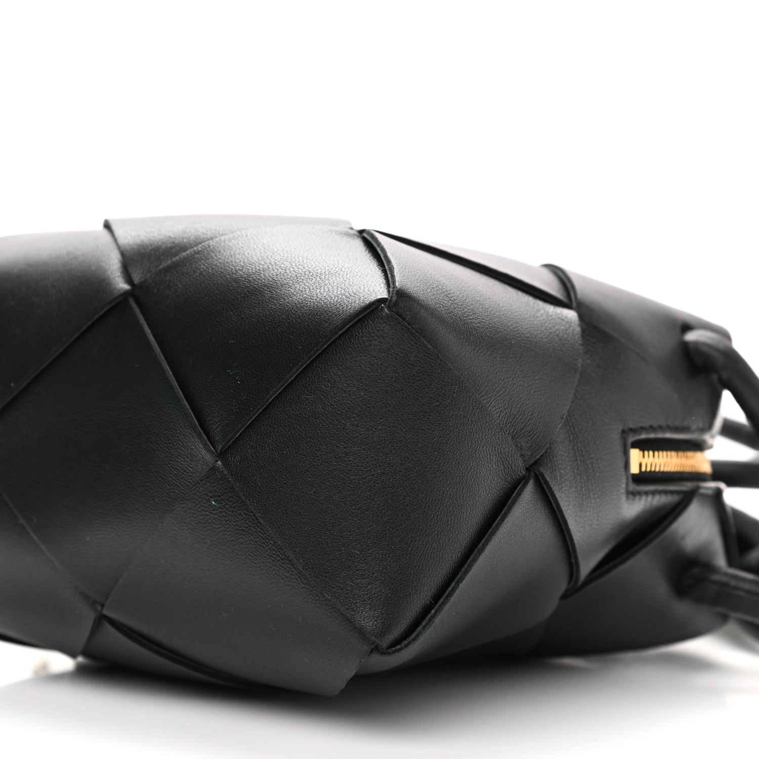 Bottega Veneta Lambskin Maxi Intrecciato Mini Cassette Camera Bag Black 5 of 8