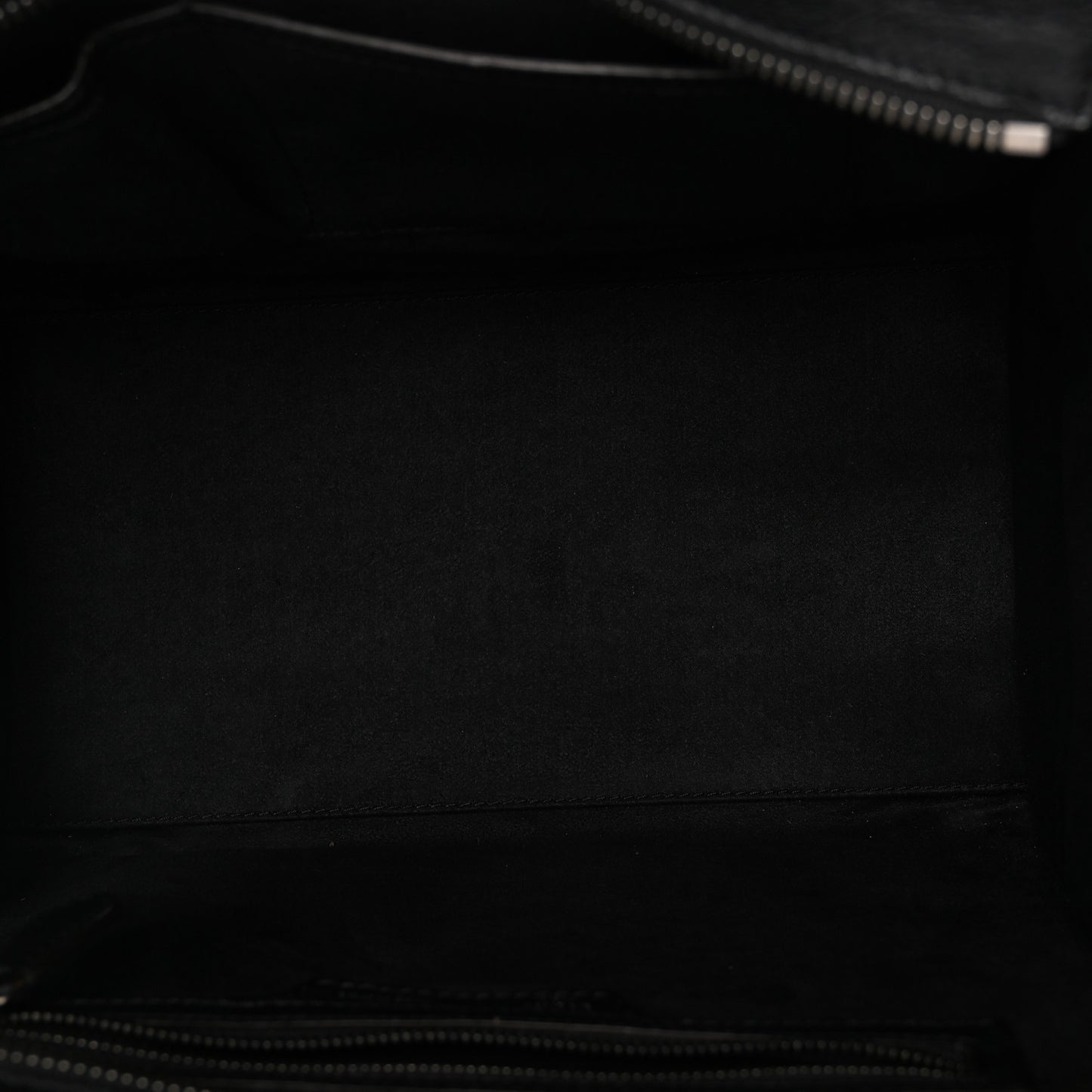 Drummed Calfskin Mini Luggage Black