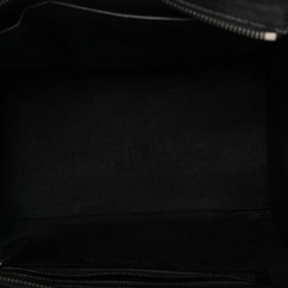 Celine Drummed Calfskin Mini Luggage Black 5 of 9