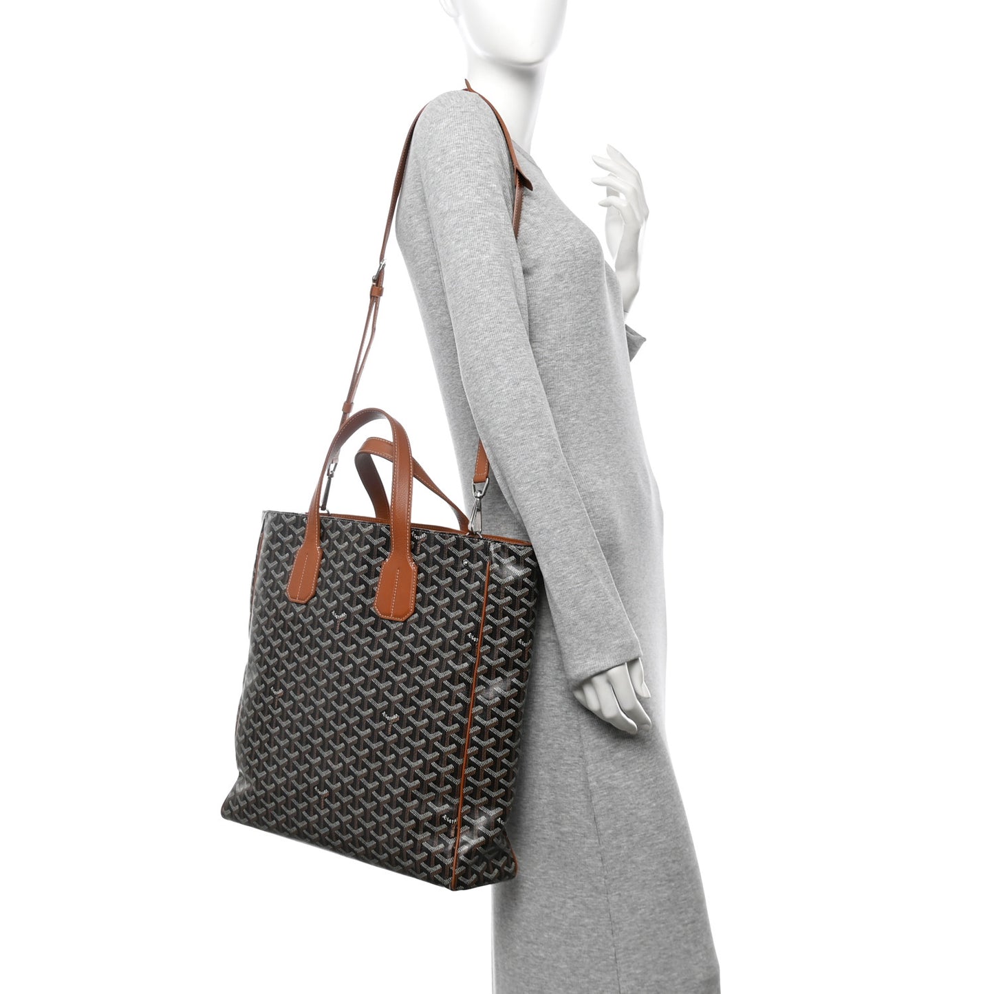 Goyardine Voltaire III Tote Black Gold