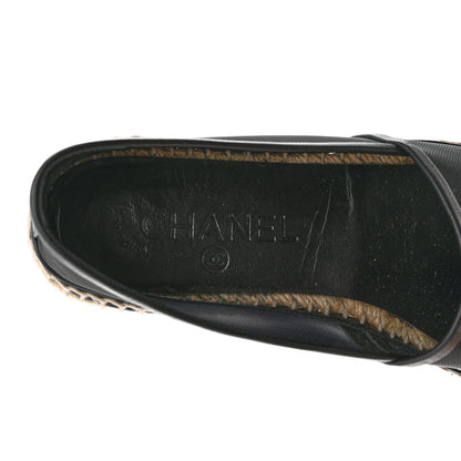 Chanel Mesh Grosgrain CC Espadrilles 37 Black 7 of 13