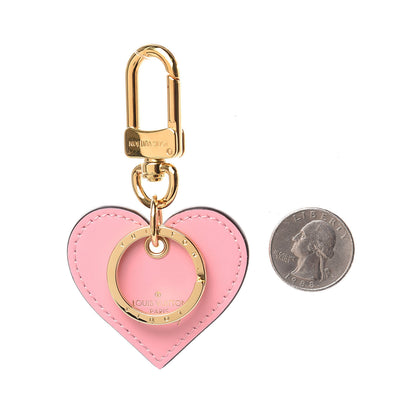 Louis Vuitton Calfskin Gradient Love Lock Heart Bag Charm Rose 2 of 4