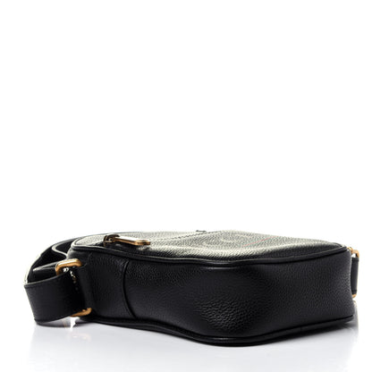 Gucci Grained Calfskin Mini Logo Messenger Bag Black 3 of 4