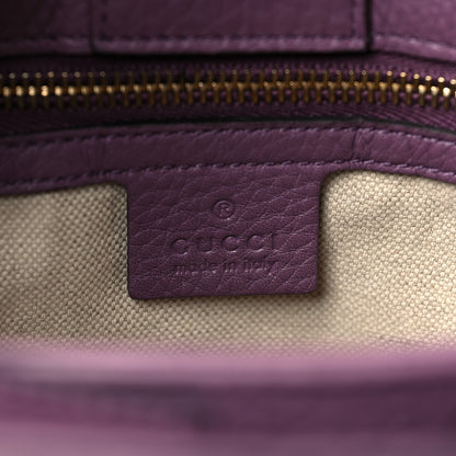 Gucci Calfskin Small Bamboo Shopper Tote Purple 6 of 8