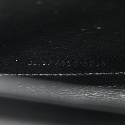Saint Laurent Grain De Poudre Matelasse Chevron Monogram Chain Wallet Black 7 of 11