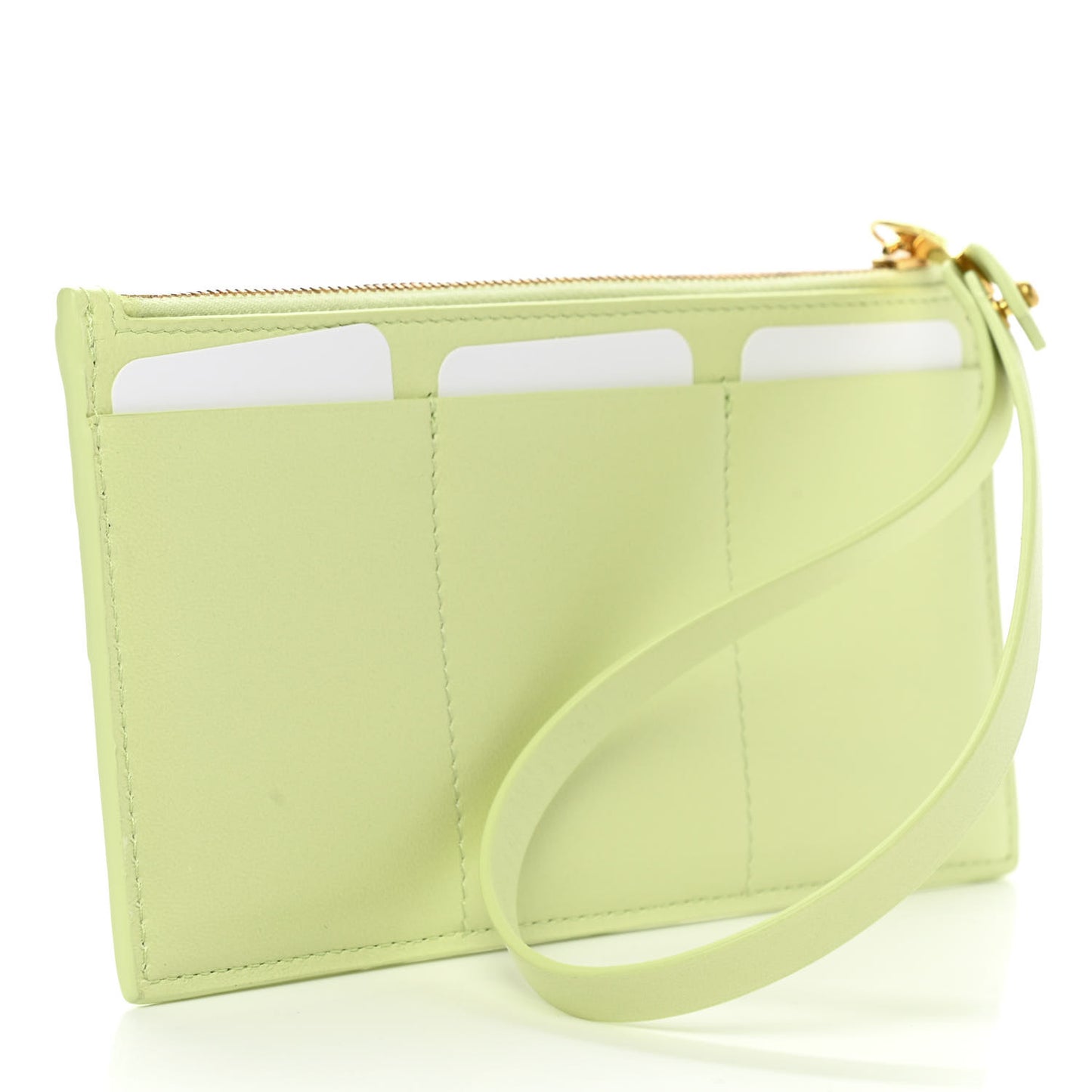 Lambskin Maxi Intrecciato Bill Pouch Lemon Washed