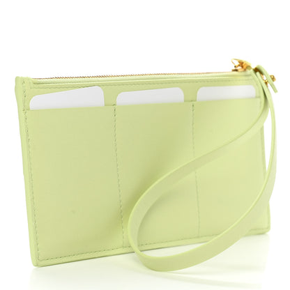 Bottega Veneta Lambskin Maxi Intrecciato Bill Pouch Lemon Washed 3 of 9