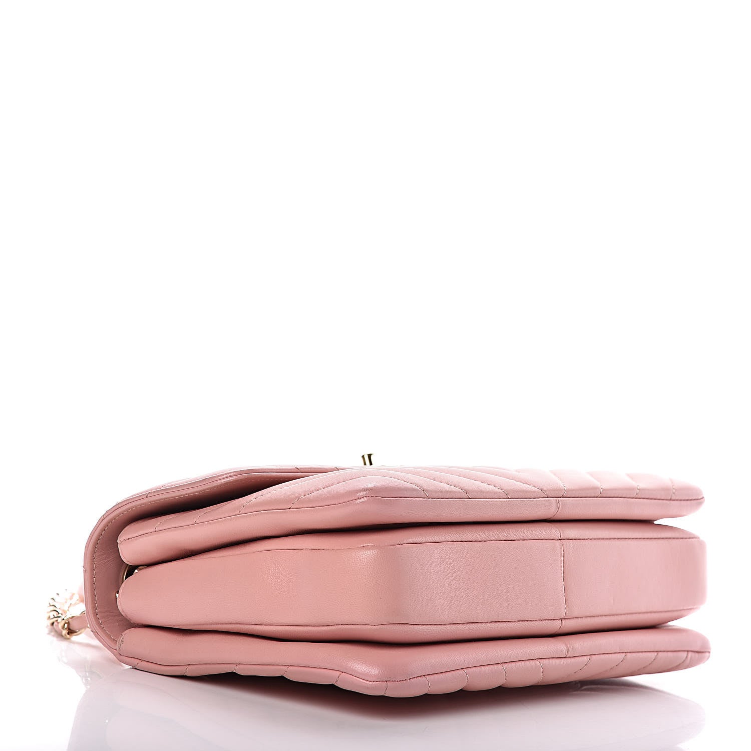 Chanel Lambskin Chevron Quilted Small Trendy CC Dual Handle Flap Bag Pink 4 of 12