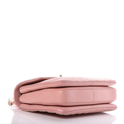 Chanel Lambskin Chevron Quilted Small Trendy CC Dual Handle Flap Bag Pink 4 of 12