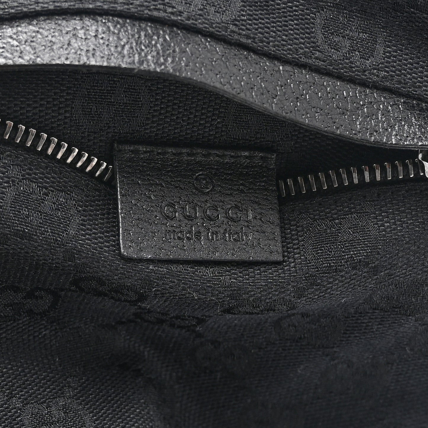 GG Monogram Double Pocket Belt Bag Black