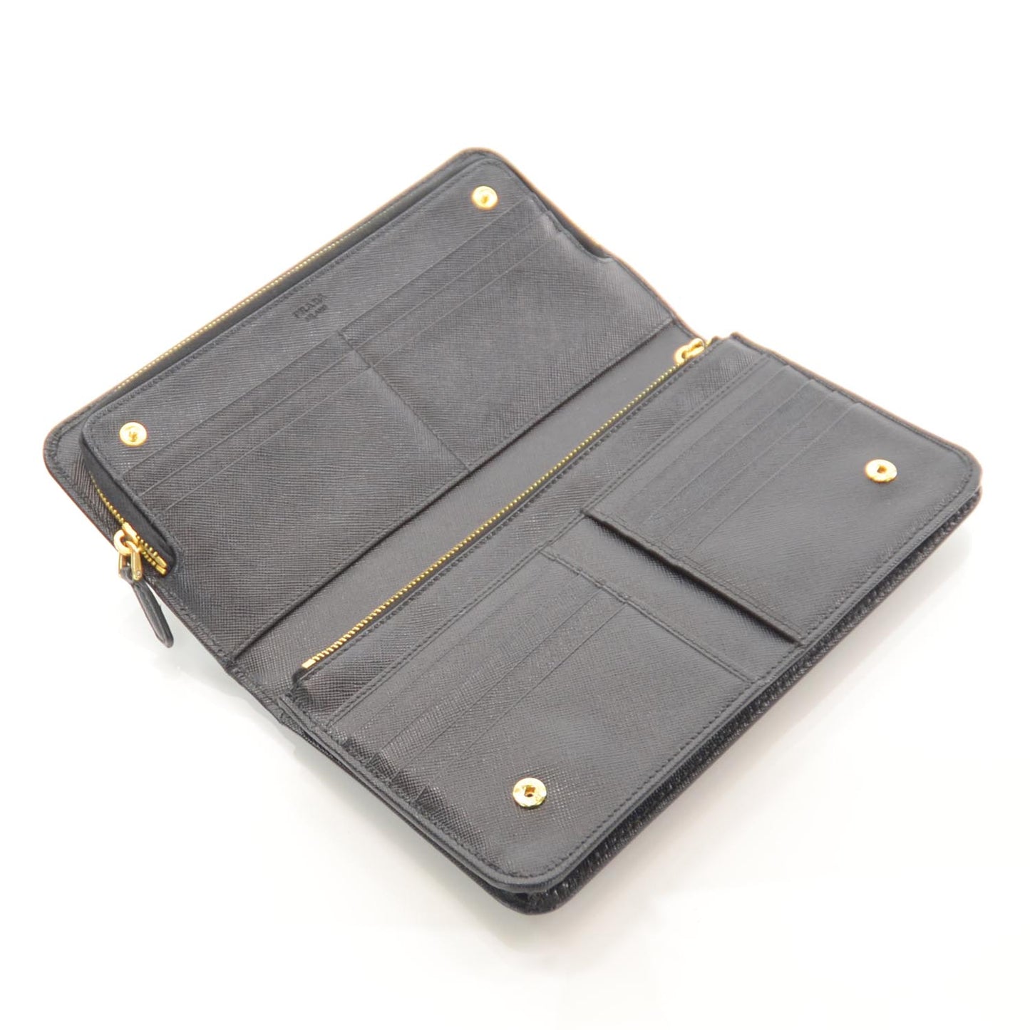 Saffiano Metal Continental Wallet Nero Black
