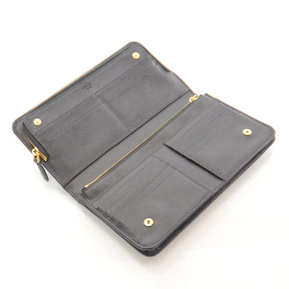 Prada Saffiano Metal Continental Wallet Nero Black 6 of 7