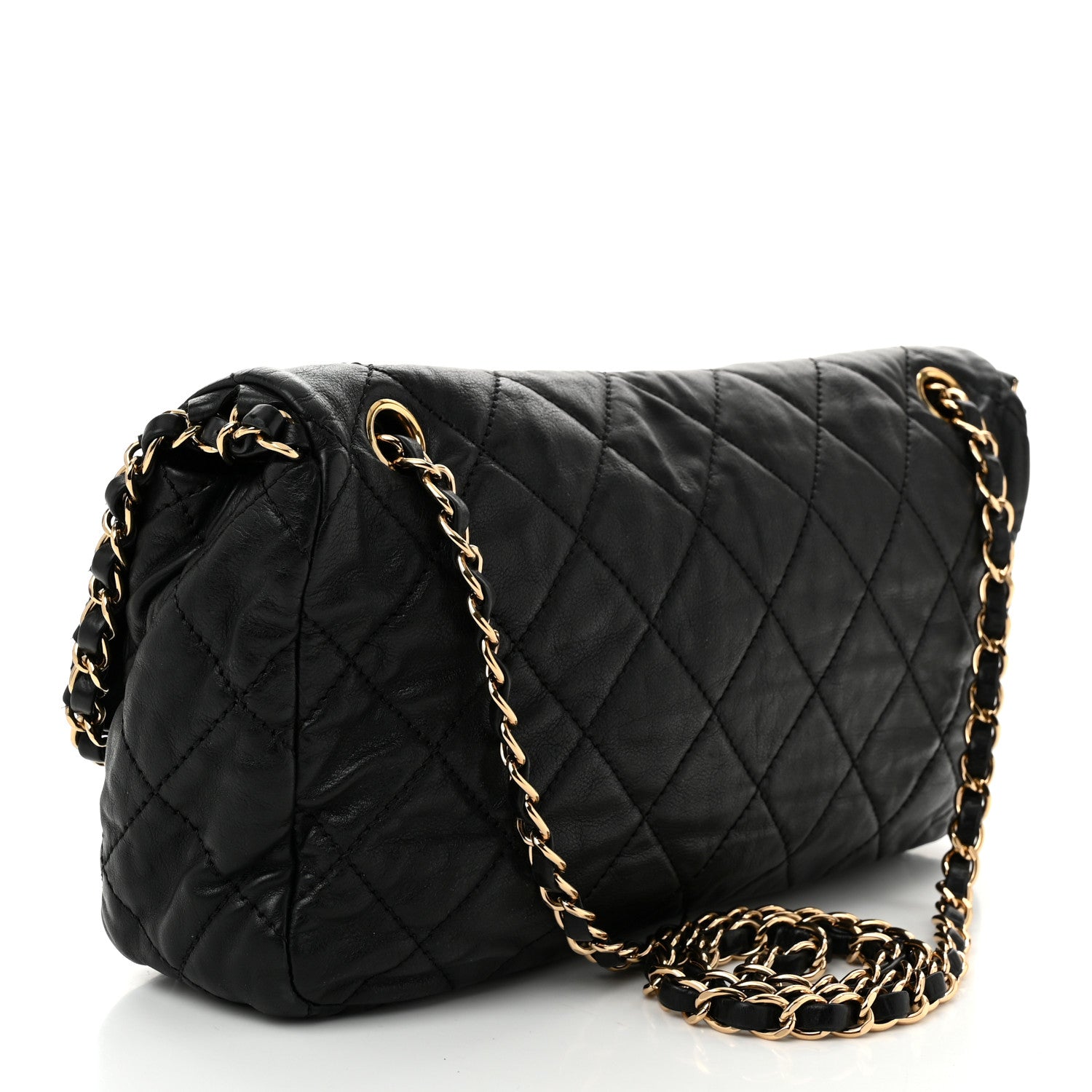 Chanel Calfskin Quilted Medium Chain Me Flap Black 2 of 9
