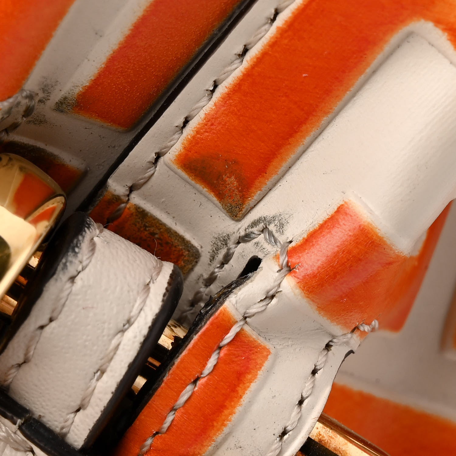 Fendi Vitello Liberty F is Fendi Bi-Color FF 1974 Embossed Mini Mon Tresor Bucket Bag Camelia Aranciata 11 of 13