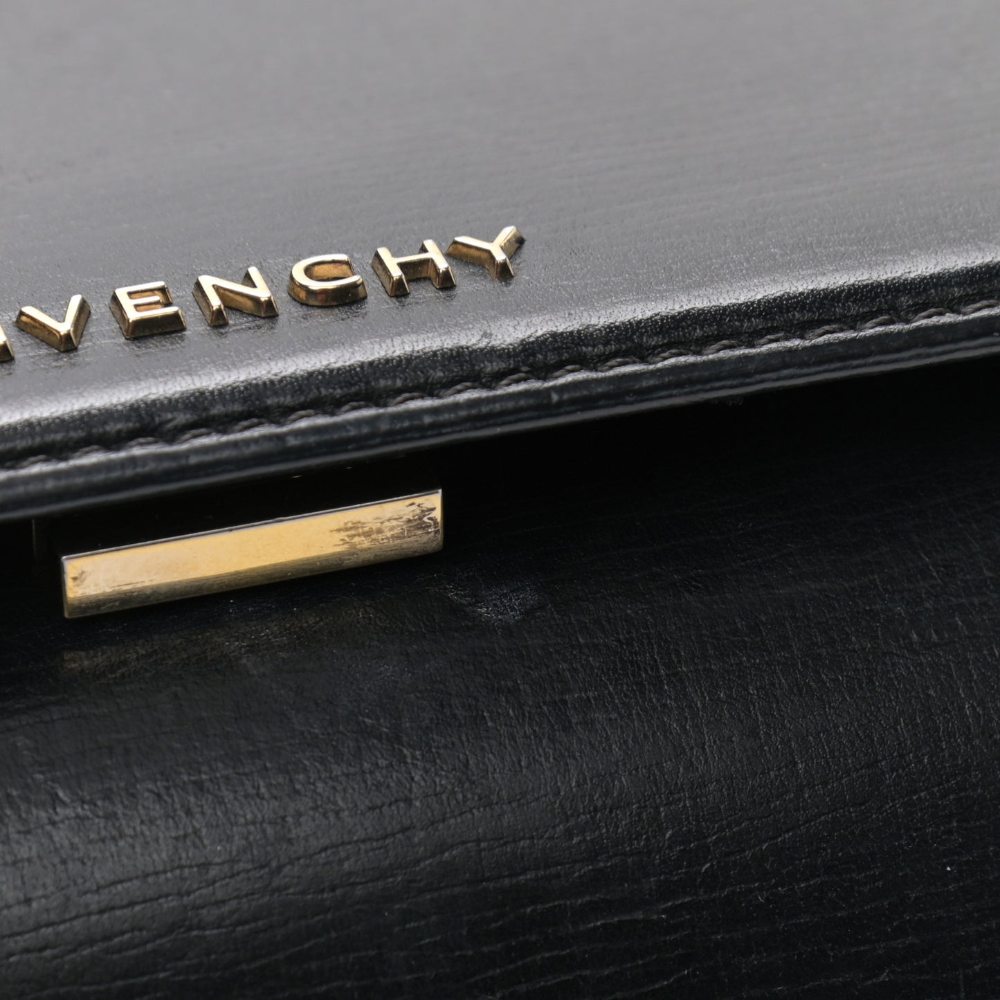 Textured Calfskin Mini Pandora Box Chain Crossbody Bag Black
