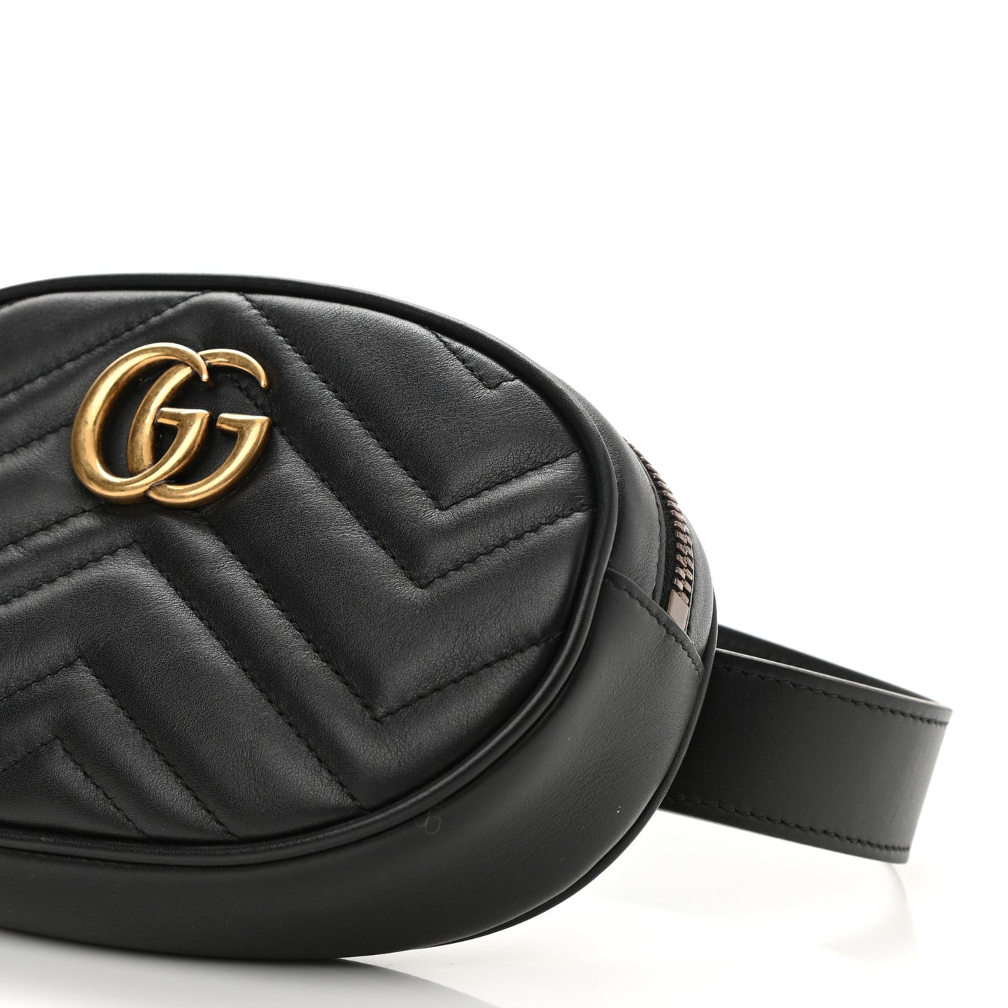Calfskin Matelasse GG Marmont Belt Bag 75 30 Black